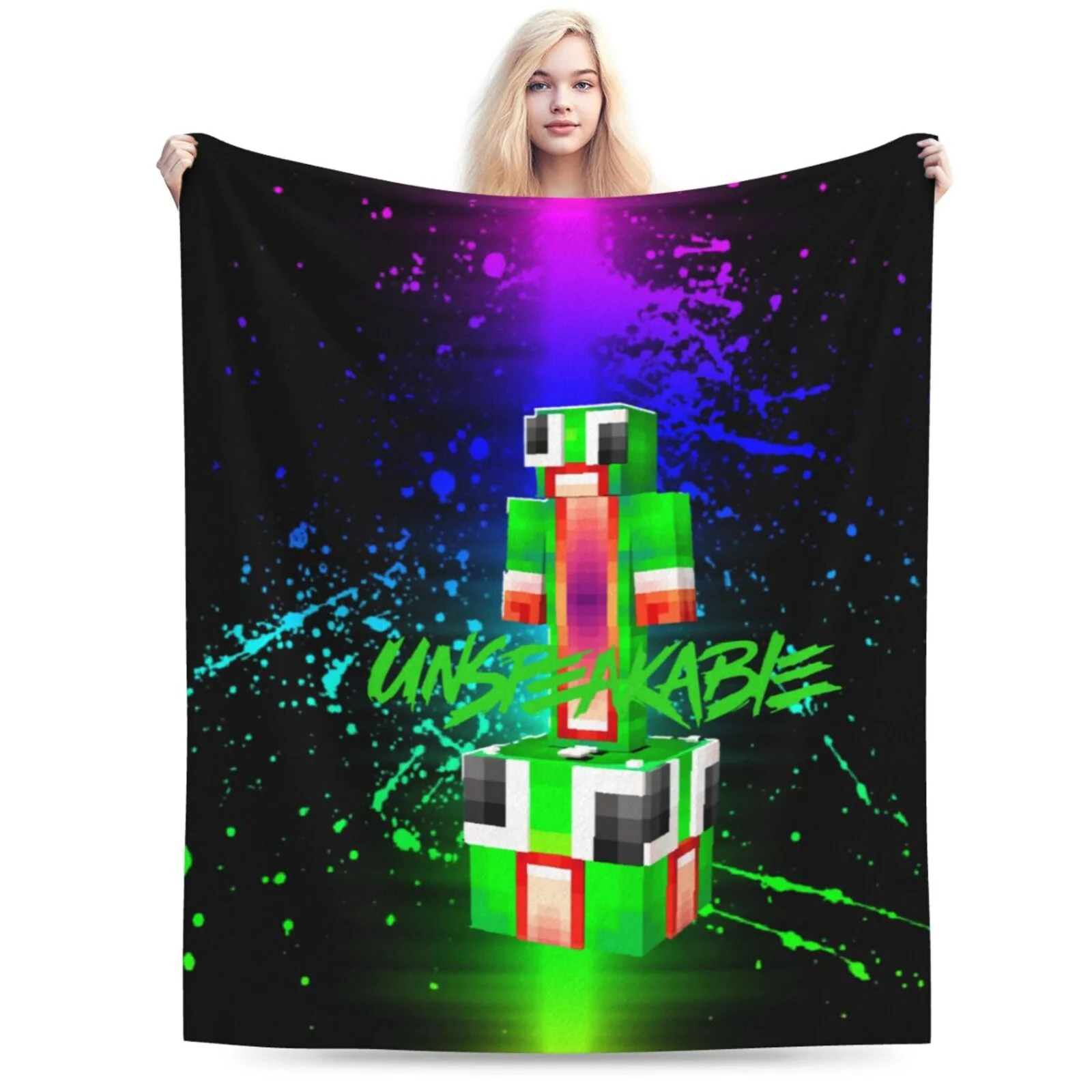YIVIOYIL Unspeak-Able Throw Blankets Gaming Gift for Home Decor - Perfect for Bedroom, Birthday, Christmas & Holiday Gifts 50x40 - Image 1