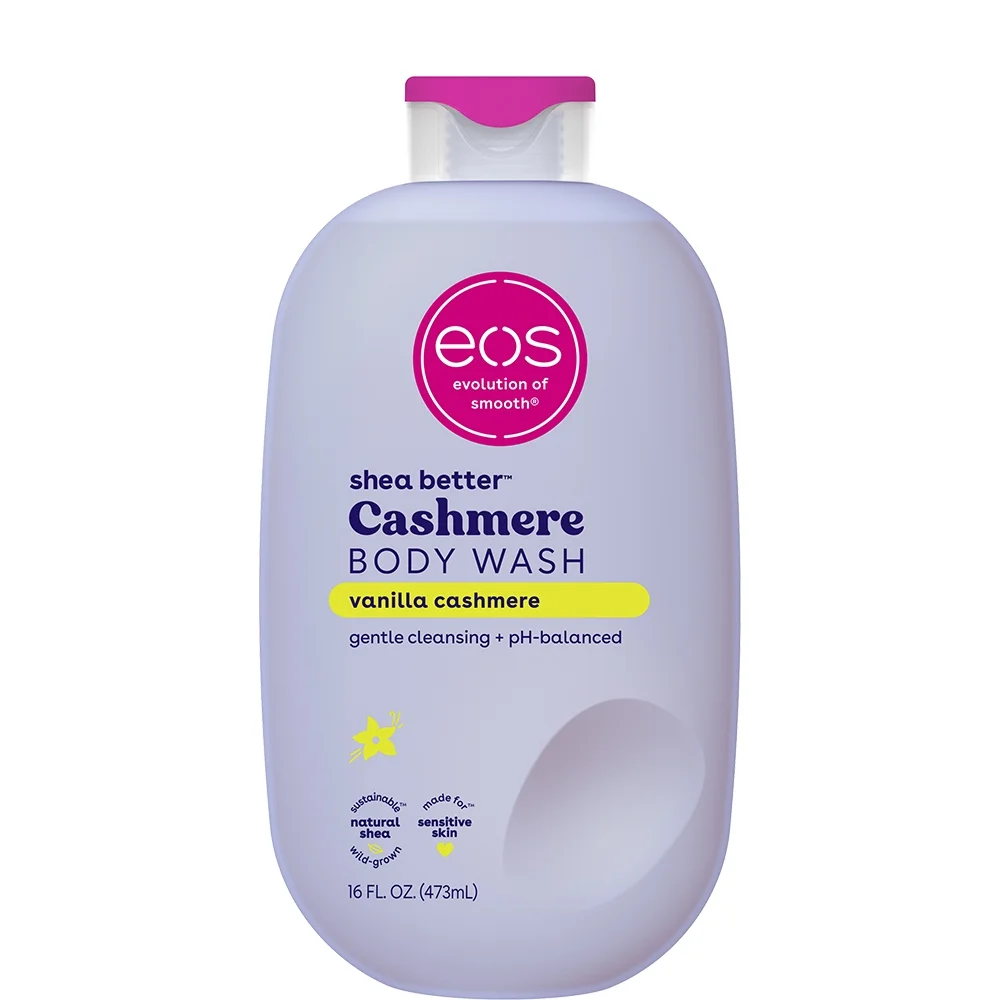 eos Shea Better Cashmere Body Wash - Vanilla Cashmere, Creamy Gel Formula, 16 oz - Image 1
