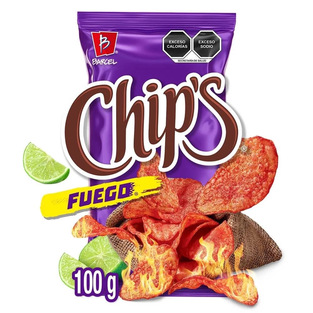 Papas Chips Fuego chile y lim贸n 100 g - Image 1