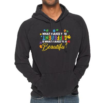 What Makes You Different You Beautiful Vintage Hoodie By Dragon2020 - Artistshot - Image 1