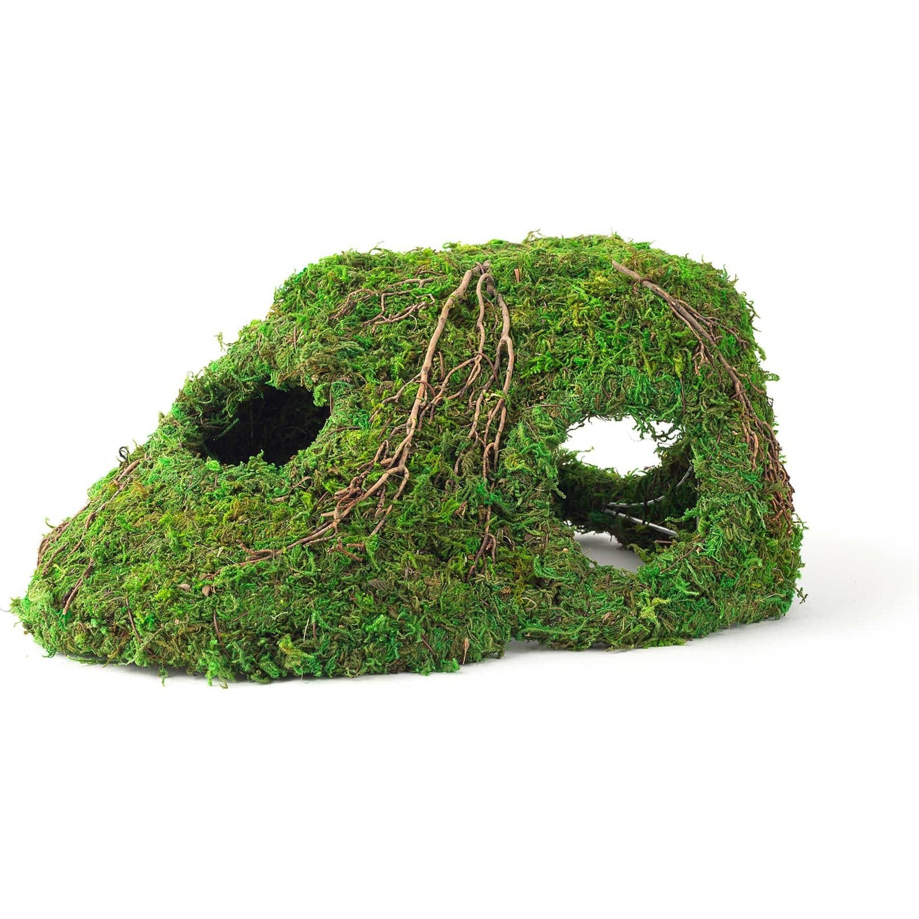 Galapagos Sapa Corner Hideout Reptile Terrarium Accessory, Fresh Green - Image 1