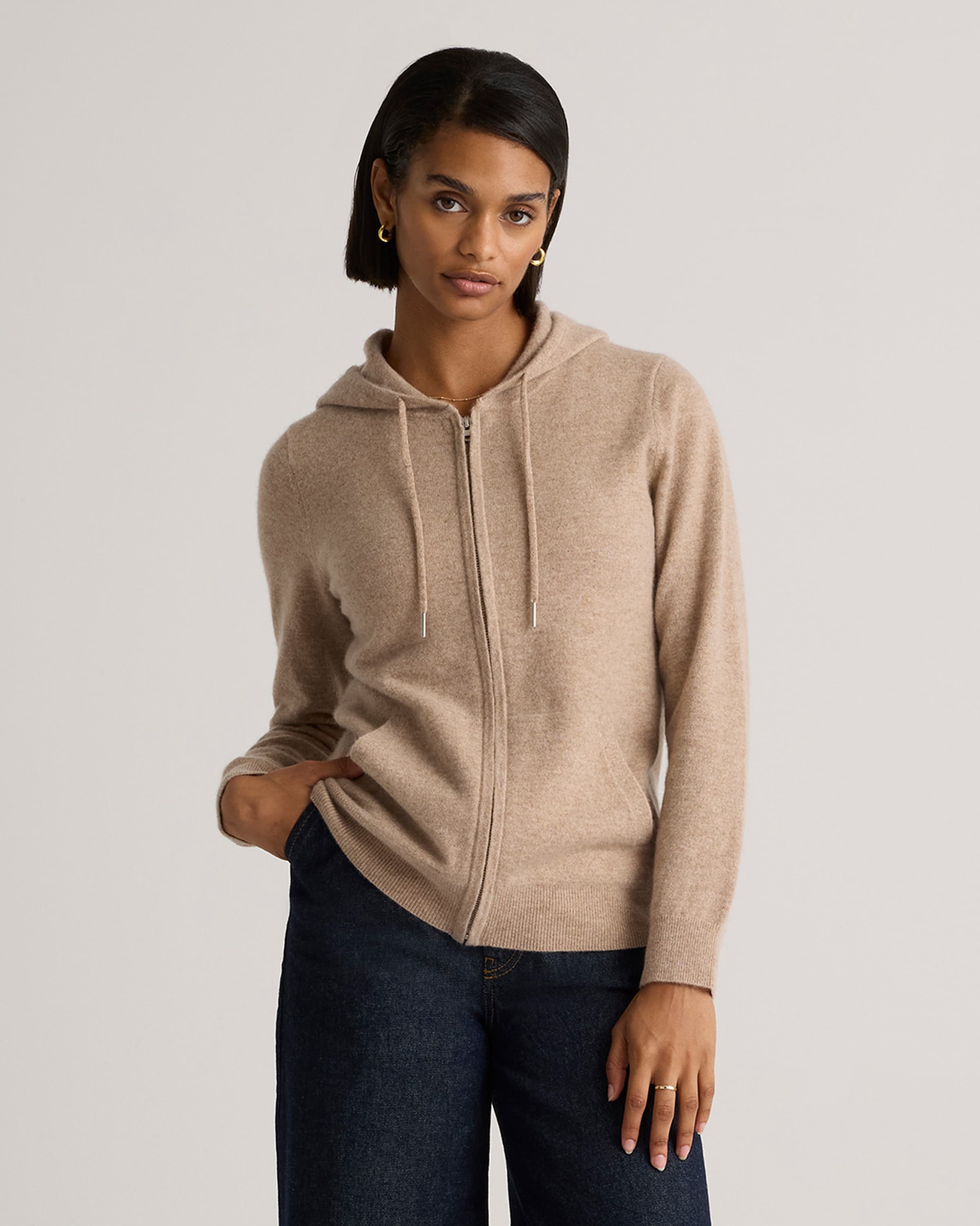 Cashmere Zip Hoodie by Quince