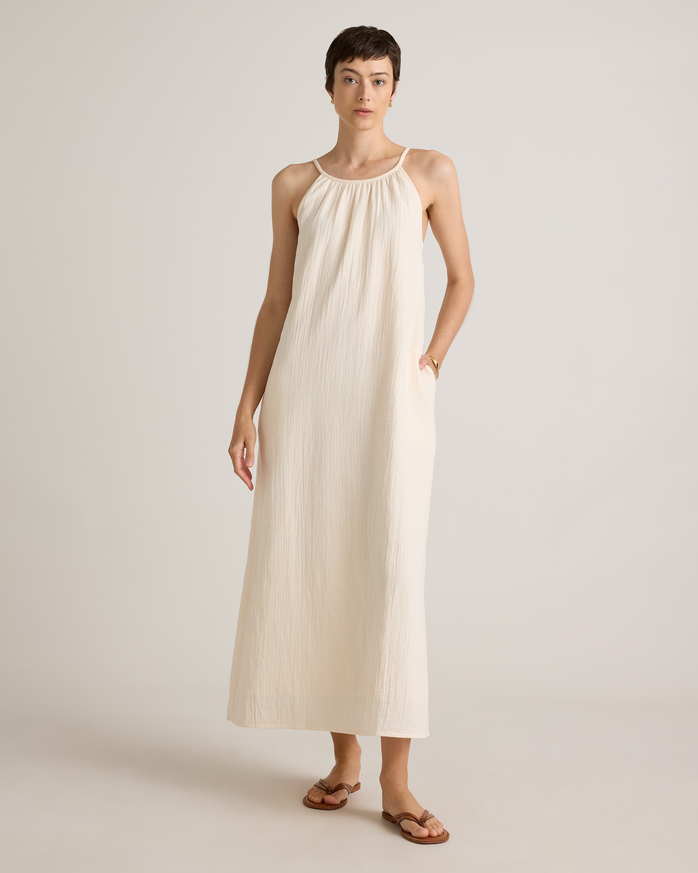 Organic Cotton Gauze Maxi Dress