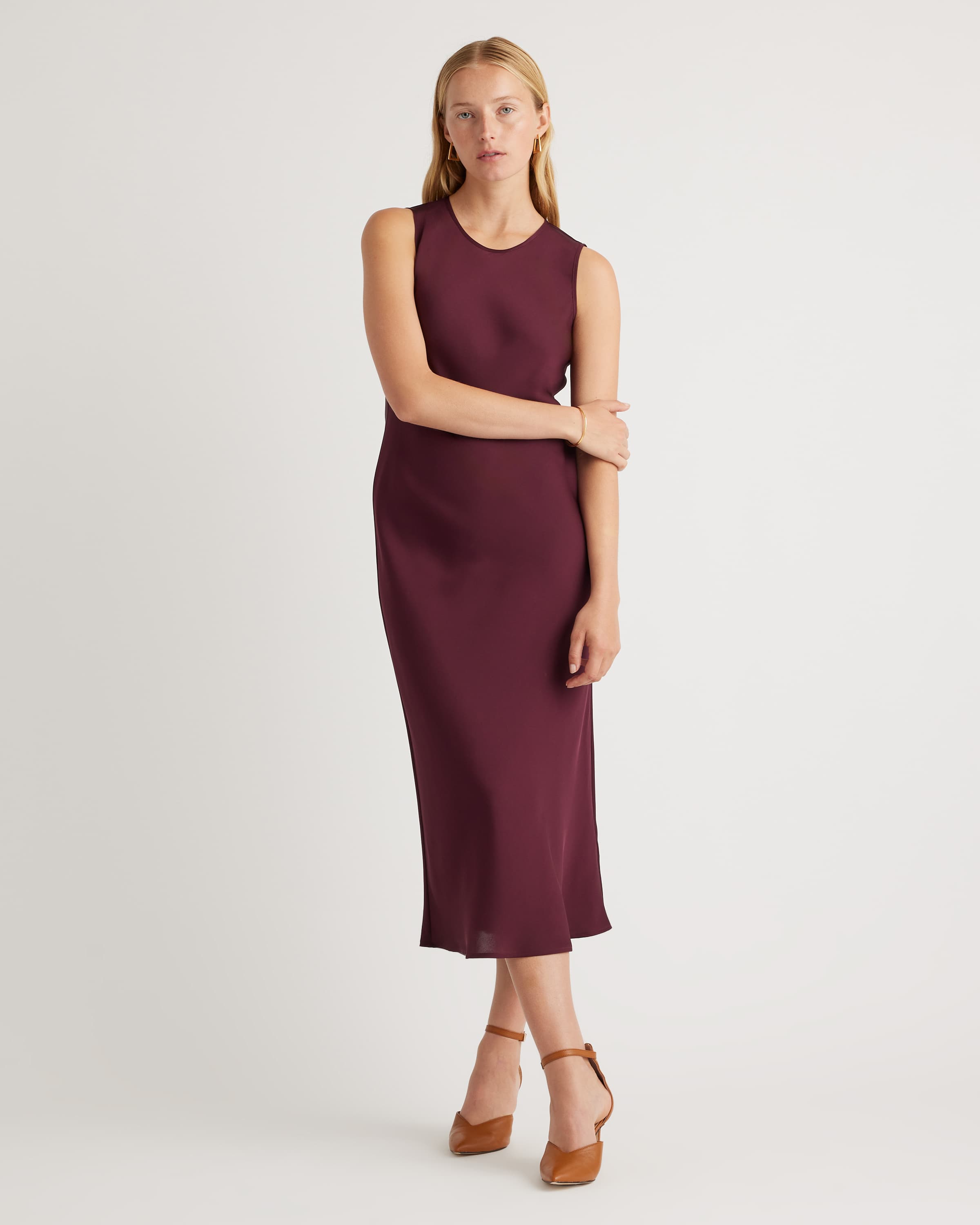 Silk Tank Midi Dress
