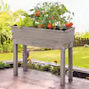 CITY PICKERS 33 in. L x 13 in. W x 29 in. H Driftwood Gray Resin Elevated Garden Bed 3342D - Image 1