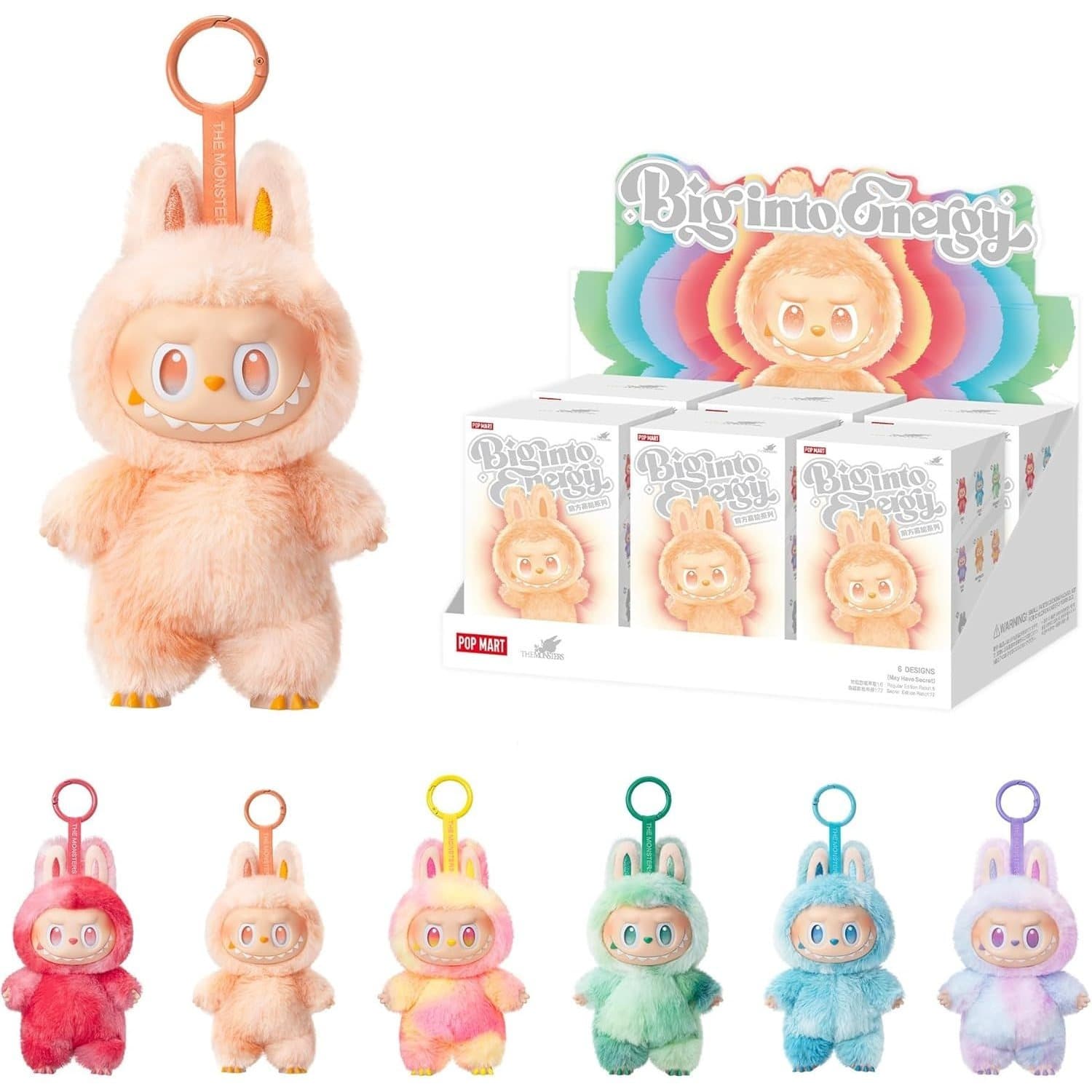 POP MART The Monsters Big into Energy Series-Vinyl Plush Pendant Blind Box, Blind Box Figures, Random Design Action Figures Collectible Toys Home Decorations, Single Box - Image 1