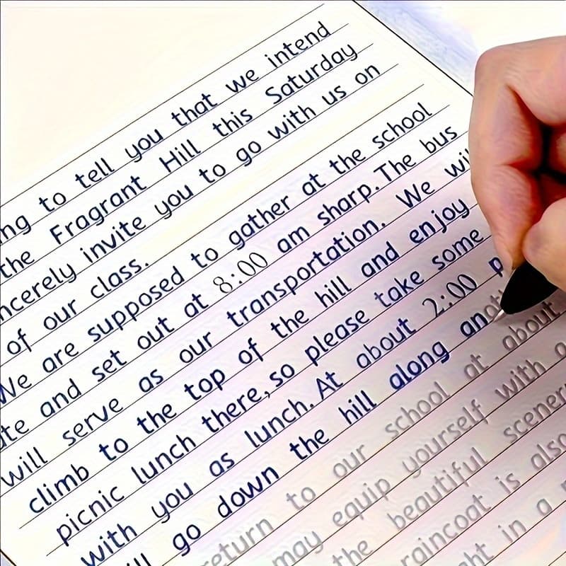 A Set of English Handwriting Practice Books, Composed of Alphabetic Words, Built-In Writing Tools, Reusable Calligraphy Practice Books - Image 1