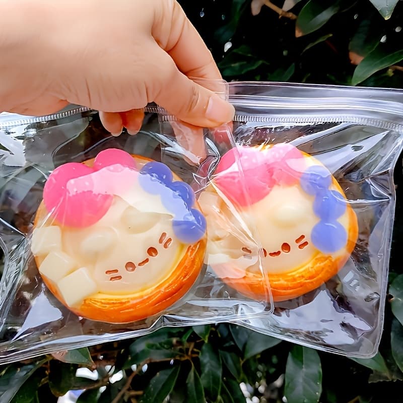 Adorable Kitten Egg Tart Stress Ball - Claw-Themed, Fun DIY Toy for Office, Parties & School Rewards - Perfect Christmas/Halloween/Easter Gift - Image 1