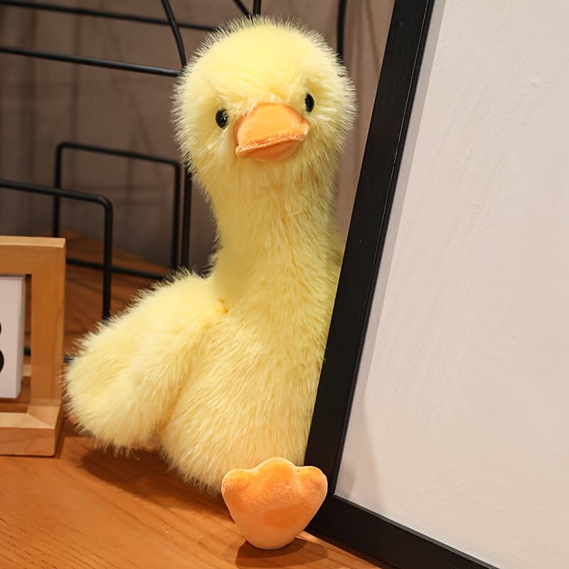 1-2pcs Realistic Yellow Plush Duck Stuffed Animal with Orange Beak & Feet - Soft Fluffy Toy for Boys & Girls, Perfect Gift for Birthdays, Holidays, Collectors, Duck Stuffed Animal, Holiday Gift Item, Playful Design, Highquality Stitching - Image 1