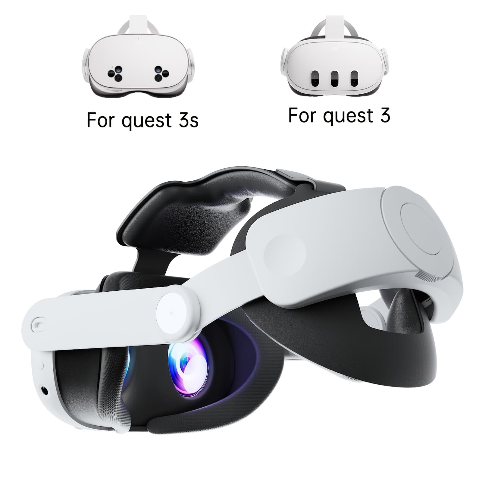 for Meta Quest 3 Head Strap, Replaceable and Adjustable, One Click Retractable VR Accessory, Compatible with Quest 3/Quest 3s - Image 1