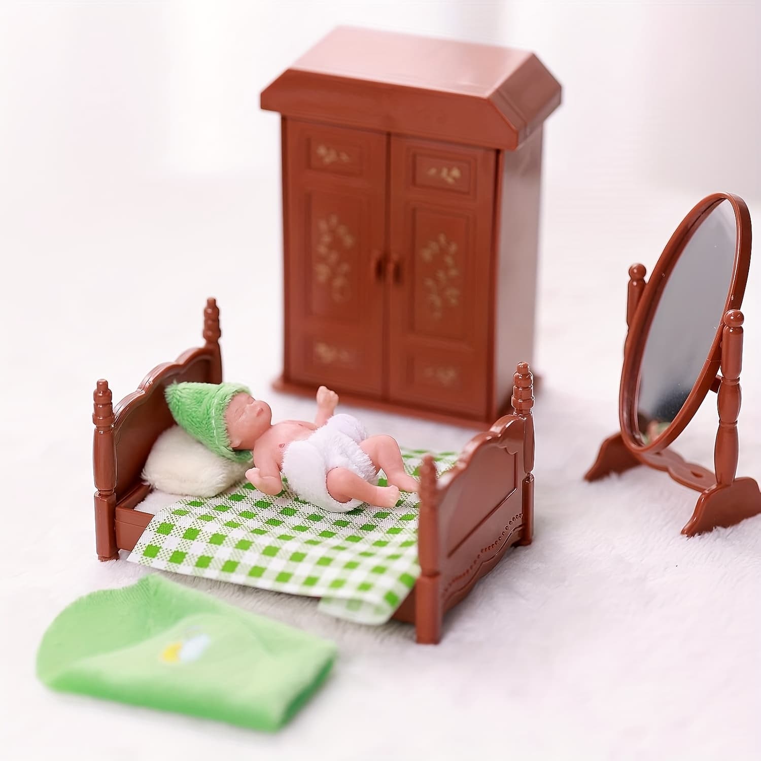 BABESIDE 3" Mini Silicone Baby Doll Realistic - Full Silicone Body Newborn Doll With Accessories Playset, Tiny Lifelike Toy For Girls Kids Age 3+ - Image 1