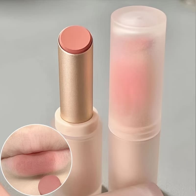 TOOT DODO Matte Velvet Lipstick - Low Saturation, Waterproof, Non-Fading Olive Sky Pink & Cold Brown Shades for All Light Beige Types, Soft Matte Finish with Golden Cap, Natural Nude Makeup Look, Waterproof Lipstick | Elegant Golden Cap | Swivelable Lipstick - Image 1