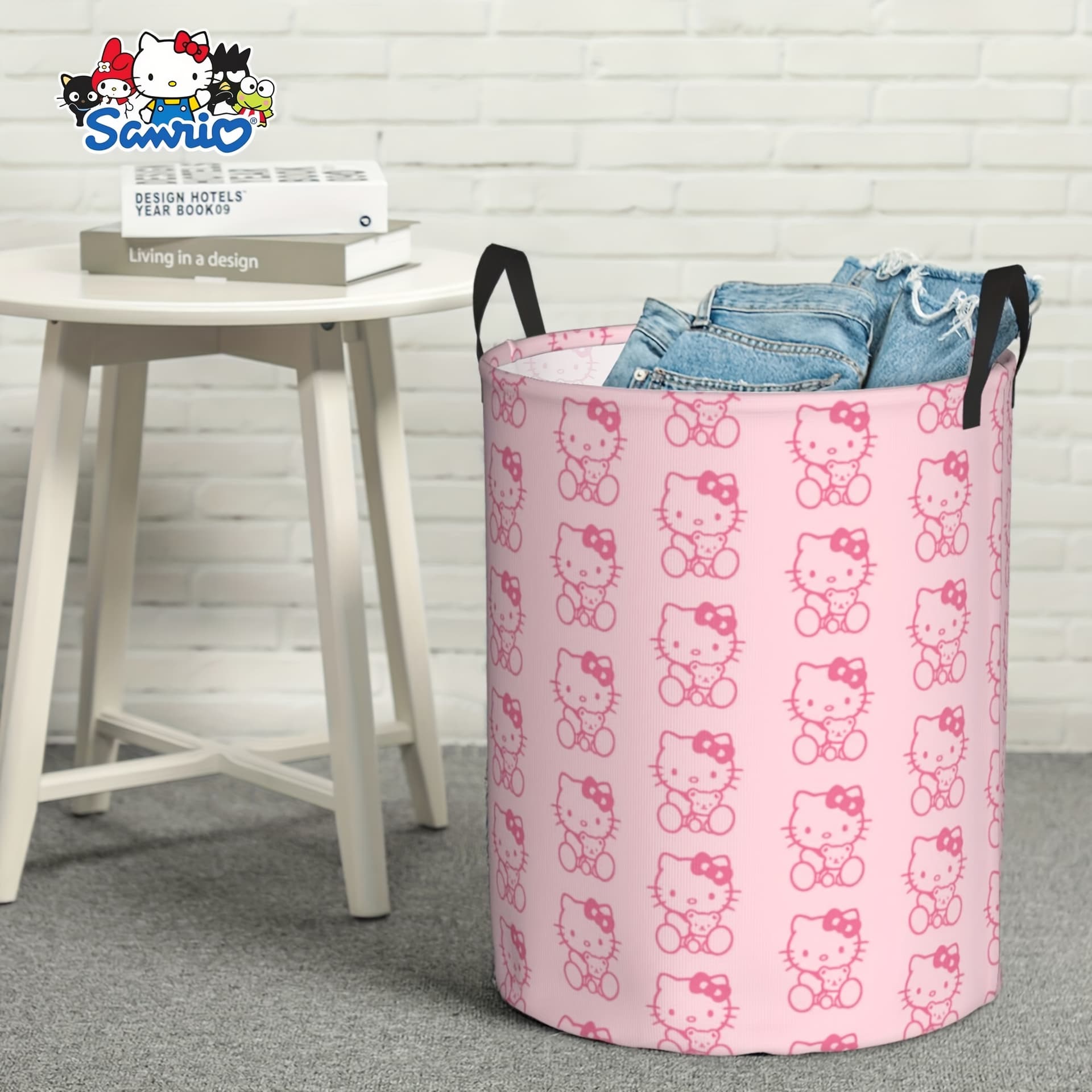 Sanrio Hello Kitty Laundry Hamper -Portable Storage Hamper with Sturdy Handle, Oxford Cloth, Easy to Store And Collapsible Design, Suitable for Bathroom, Bedroom-Sanrio Official License, Laundry Baskets - Image 1