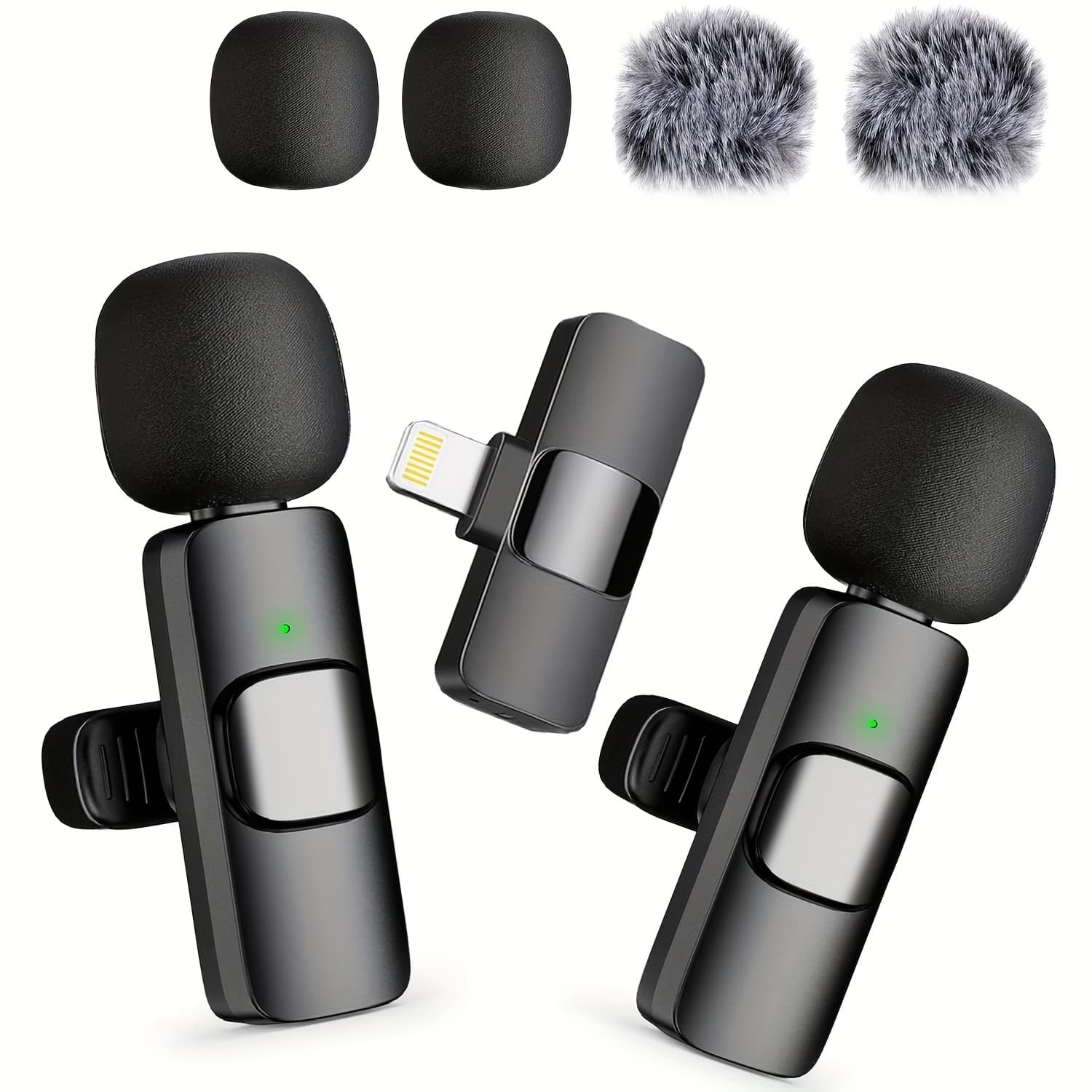Beekinn Wireless Clip-On Lavalier Microphone - USB-C Rechargeable, Plug & Play, 2.4GHz Stable Signal, Built-in Noise Reduction, Includes Windproof Foam Pads & Carrying Case for iPhone/iPad/Android - Live Streaming, Podcasts, Interviews, Video Recording, Interview Equipment, Compact Design, Durable Clip Attachment - Image 1