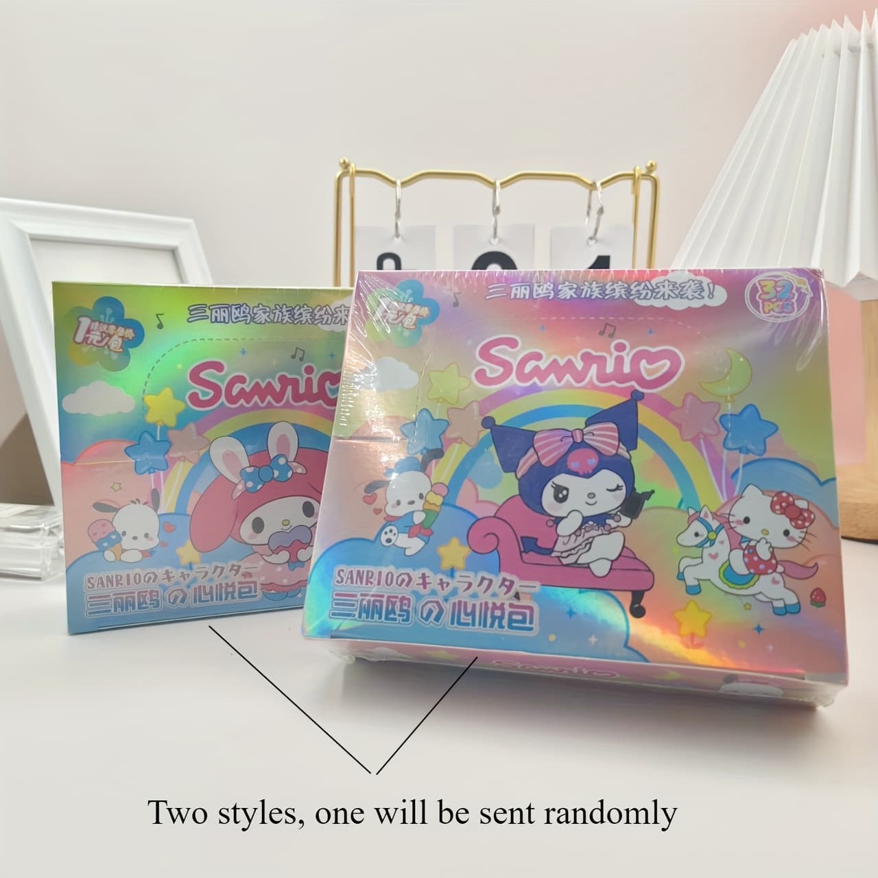 32 Sanrio character collection cards: including cute cartoon characters such as Hello Kitty, My Melody and Kuromi, perfect for collectors and people who like cute cards - Image 1