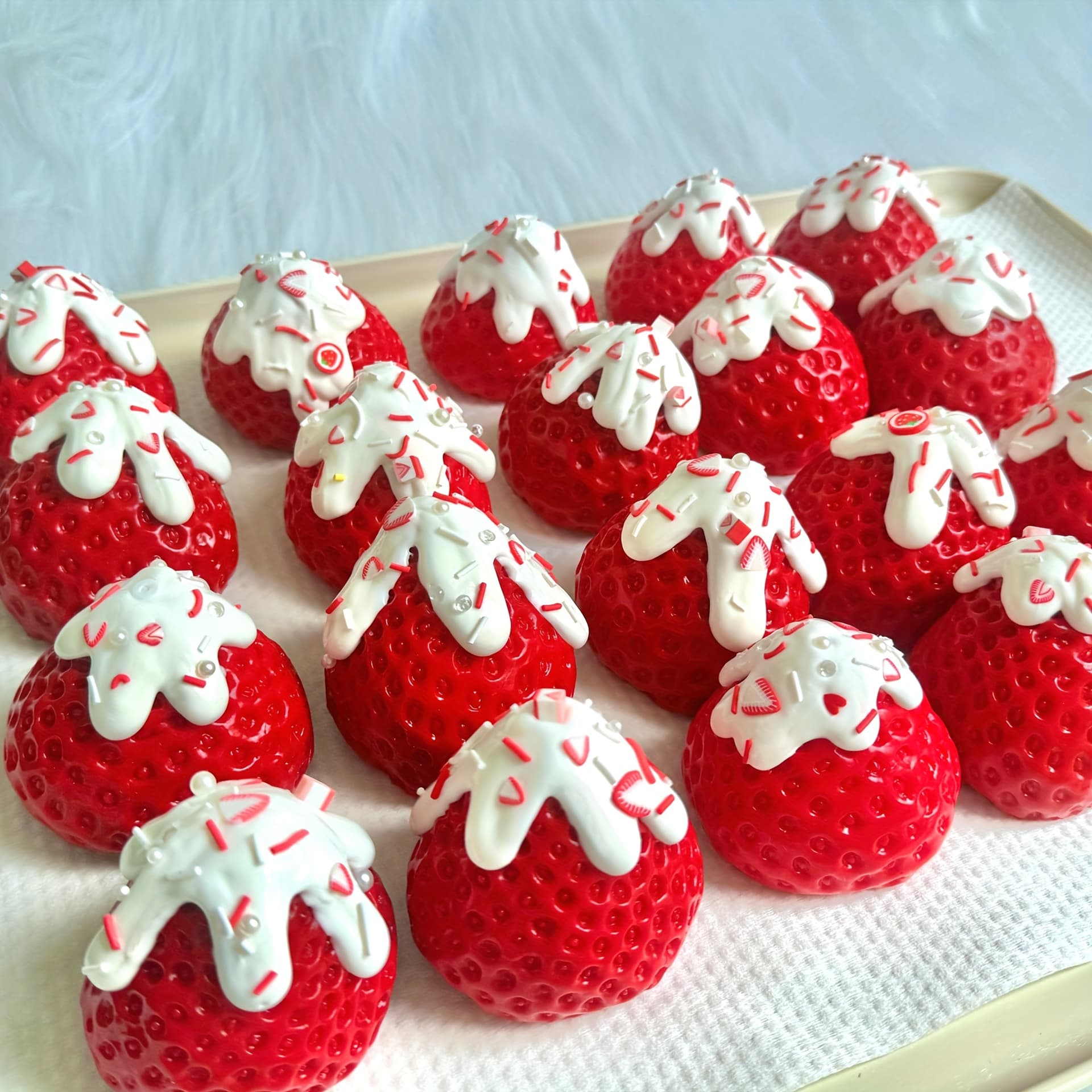 Squishy Strawberry Squeeze Toys - Slow Rebound Decompression Fidget Toys For Stress Relief - Perfect For Entertainment Party Gifts And Birthday Holiday Gifts, Christmas Gifts - Silicone Material - Image 1