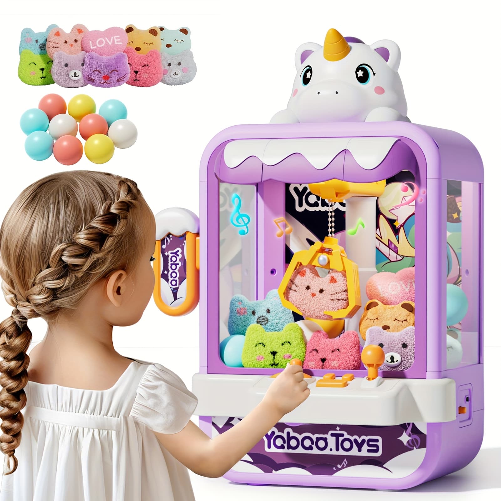 20pcs Claw Machine For Kids Girls Boys With Sound, Vending Claw Machines Arcade Game Toys For Kids Girl Ages 3-4 4-6 4-8, Claw Machine Toys For 4 5 6 7 8 Years Old Girls - Image 1