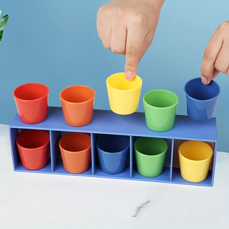 1 Set of "Guess the Cup" Memory Game - Color Sorting Challenge with 12 Cups, Two-Player Blind Dating Game, Fun Holiday Gift Idea, Party Game|Fun Holiday Gift|Memory Game Set, Party Games for Adults - Image 1