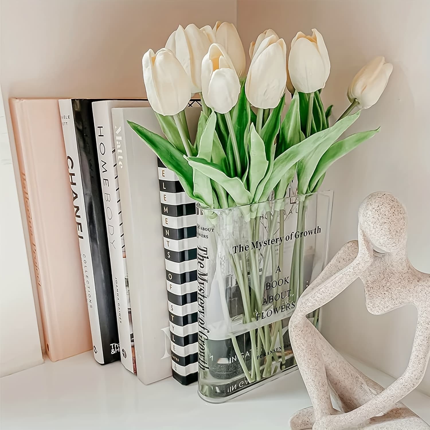 Unique Acrylic Book-Shaped Vase for Home Decor - Perfect for Bedroom, Office, and Living Room Vases Home Decor Flower Vases Home Decor - Image 1