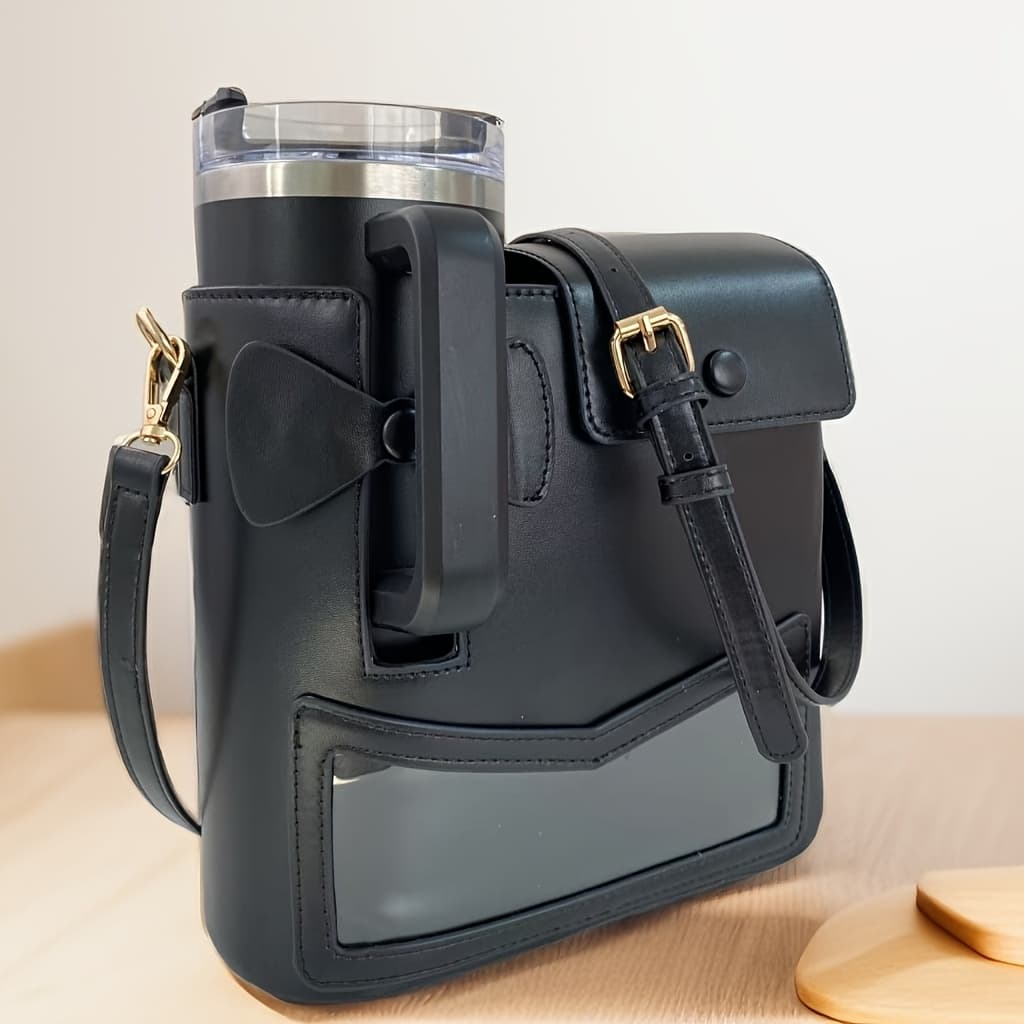 Fashionable Bowknot Water Bottle Bag - a Portable Insulated Water Bottle Sleeve, Perfect for Daily Outings. - Image 1