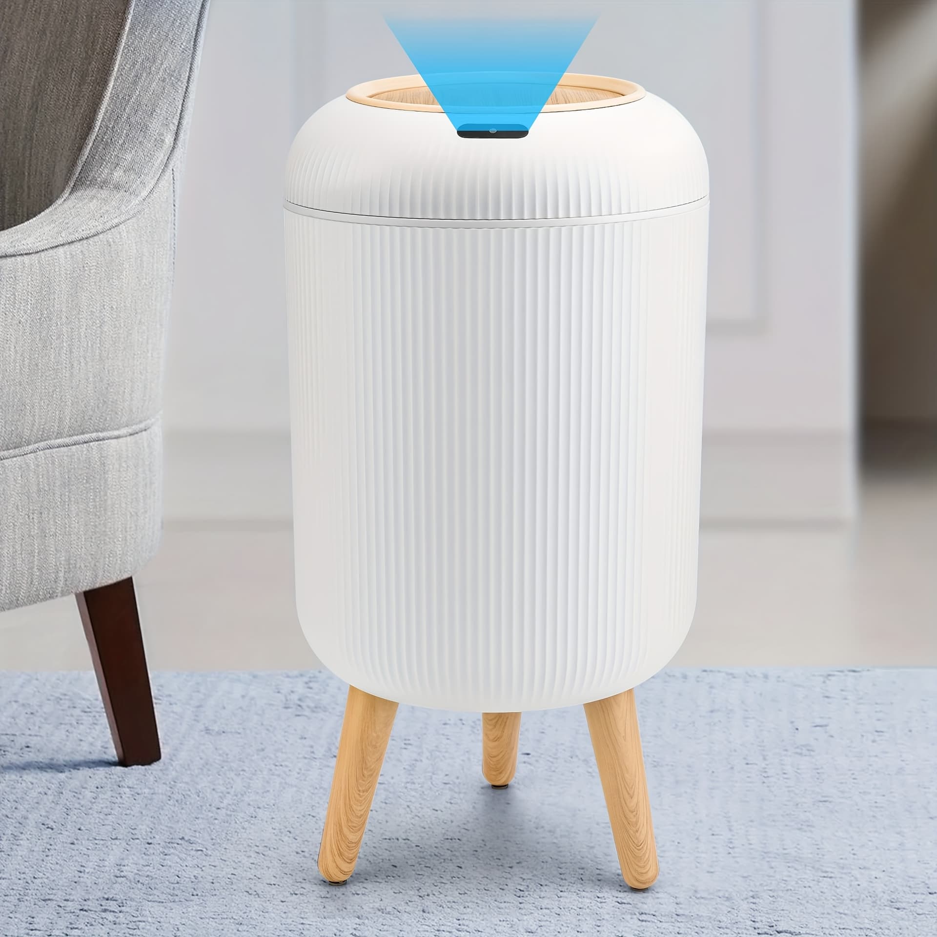 SUSTEAS Smart Sensor Trash Can, Trash Compactor, Hygienic And Easy To Use, Smart Bin ForKitchen, Bathroom, Bedroom, Office, Outdoor - Image 1