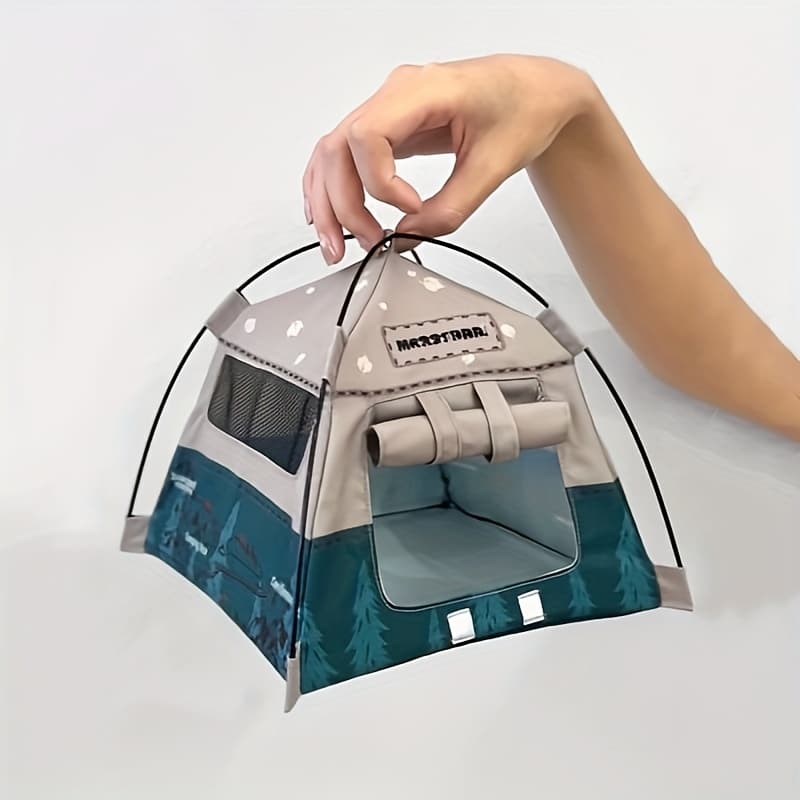 1 Handmade Mini Doll House Tent, 3.94 Inch Collectible Model Camping Shelter, Doll Prop, Gift - Image 1