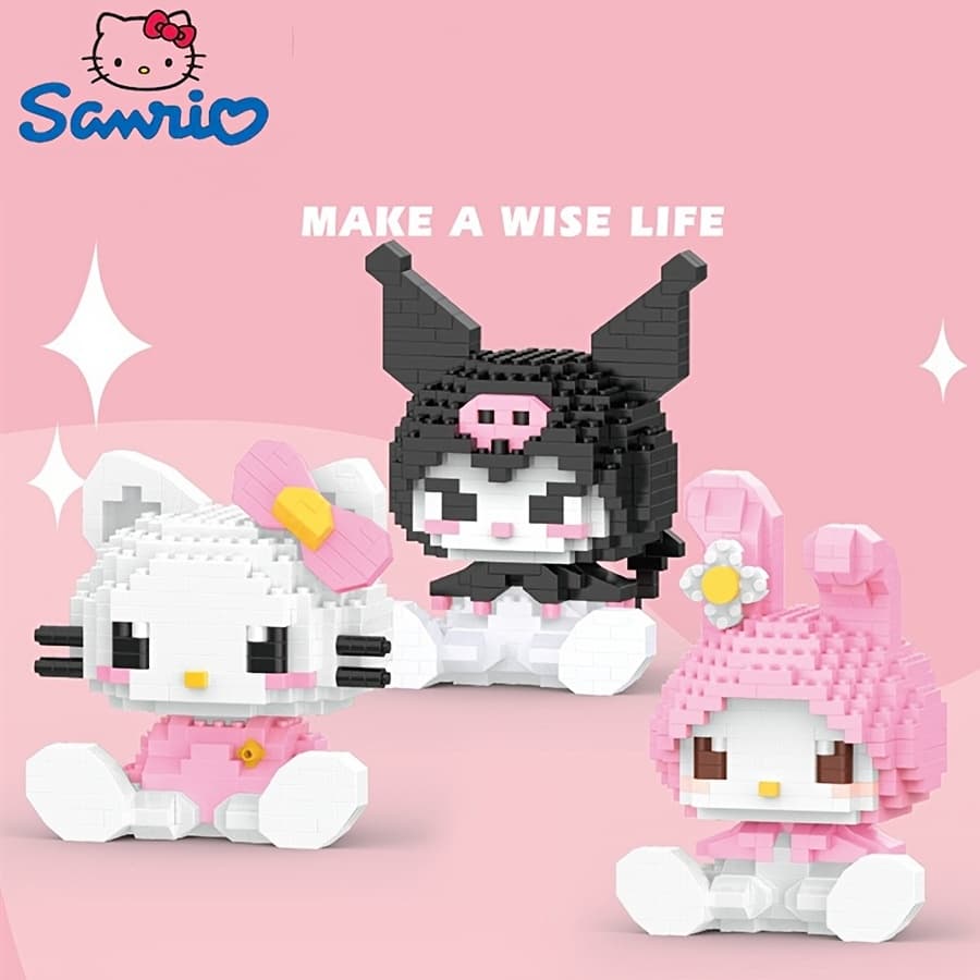 Sanrio for hello kitty And Friends, For Kuromi Building Blocks Set - for Cinnamoroll Cartoon Toy - Halloween Party Favor, Christmas Gifts For Kids And Fans Collectors, Desktop Decorations, Birthday Gifts - Image 1