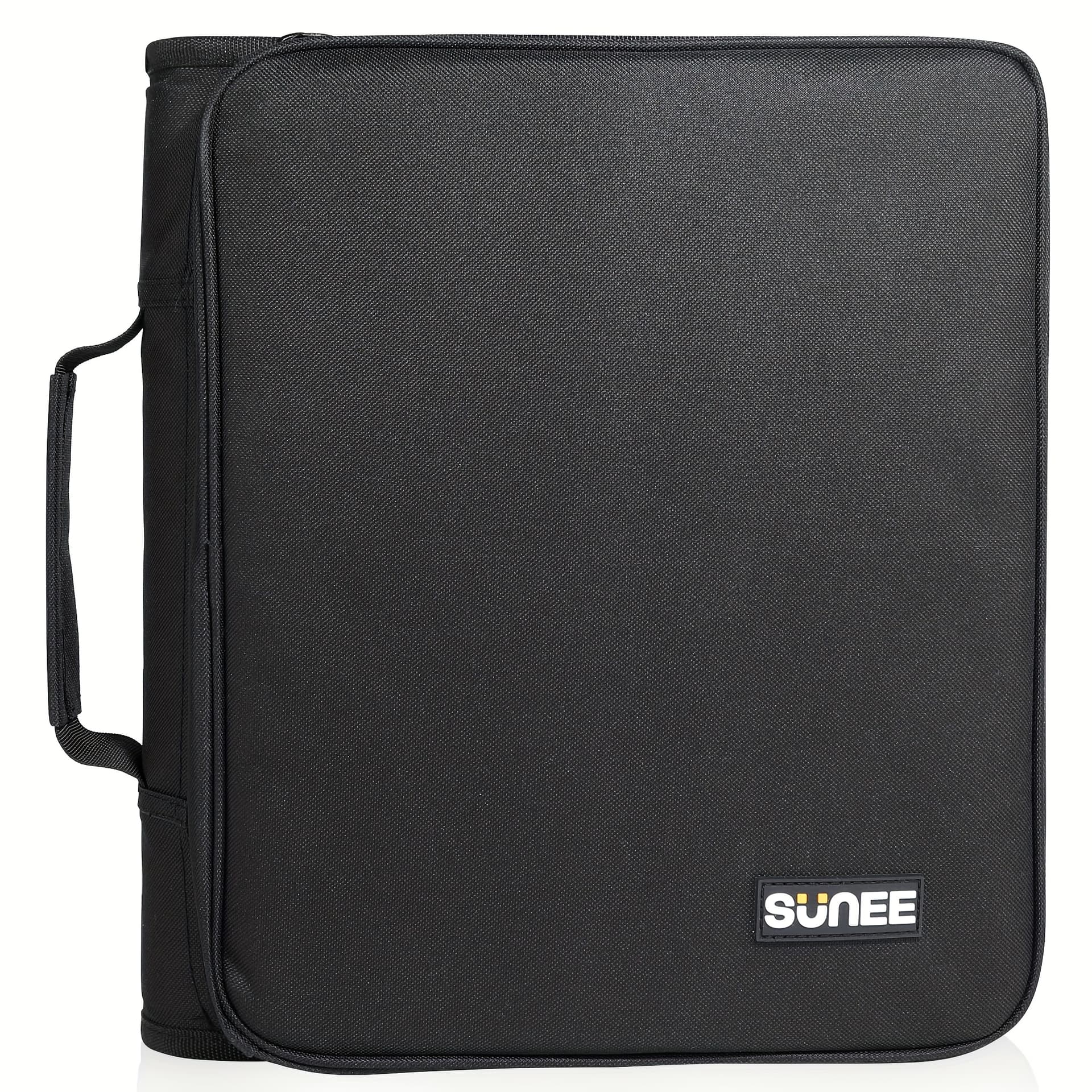 SUNEE 2-Inch 3-Ring Zippered Binder Bag with Handle - 500-Sheet Capacity, 5-Tab Expanding File Folder & Multi-Pocket Organizer, Durable Black Document Organizer for School, Office, College, Middle School, Office Storage, Contemporary Design, High Quality Material - Image 1