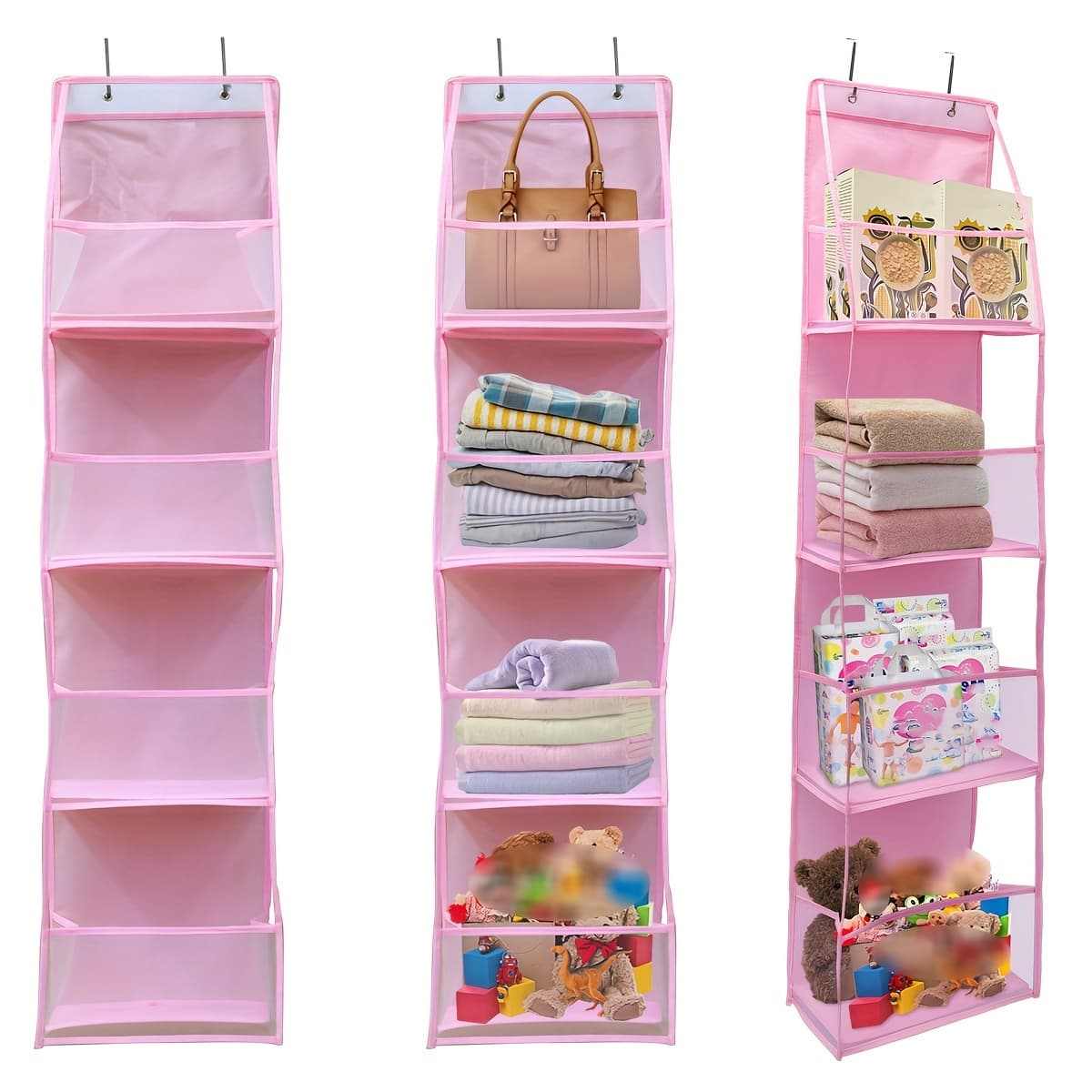 Versatile Over-the-Door Organizer with 4 Large Pockets - Breathable Mesh, Ideal for Youngsters' Toys, Shoes & Diapers - Perfect Gift for Christmas, Halloween, Thanksgiving - Image 1