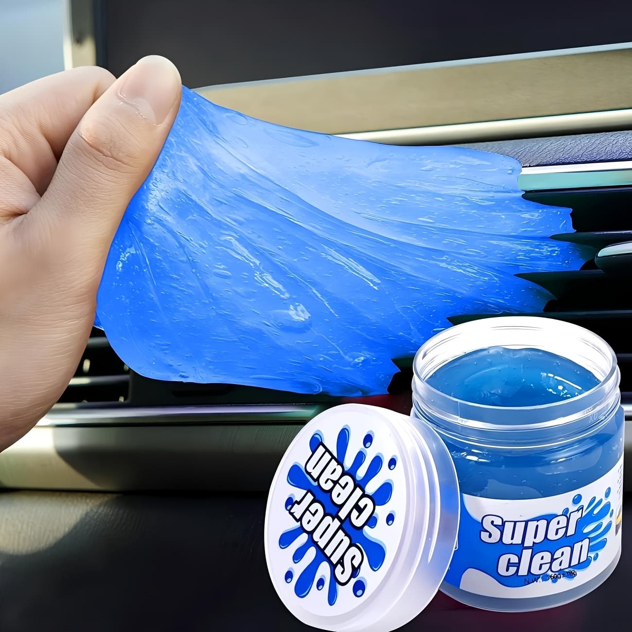 General Purpose Car Beauty Tools Car Interior Cleaning Mud, Free Of Harmful Substances, Car Cleaning Gel Dust Cleaning Mud for All Car Cleaning Accessories, Can Also Be Used for Cleaning Other Objects Such As Keyboards, Printers, Mobile Phones, Etc - Image 1