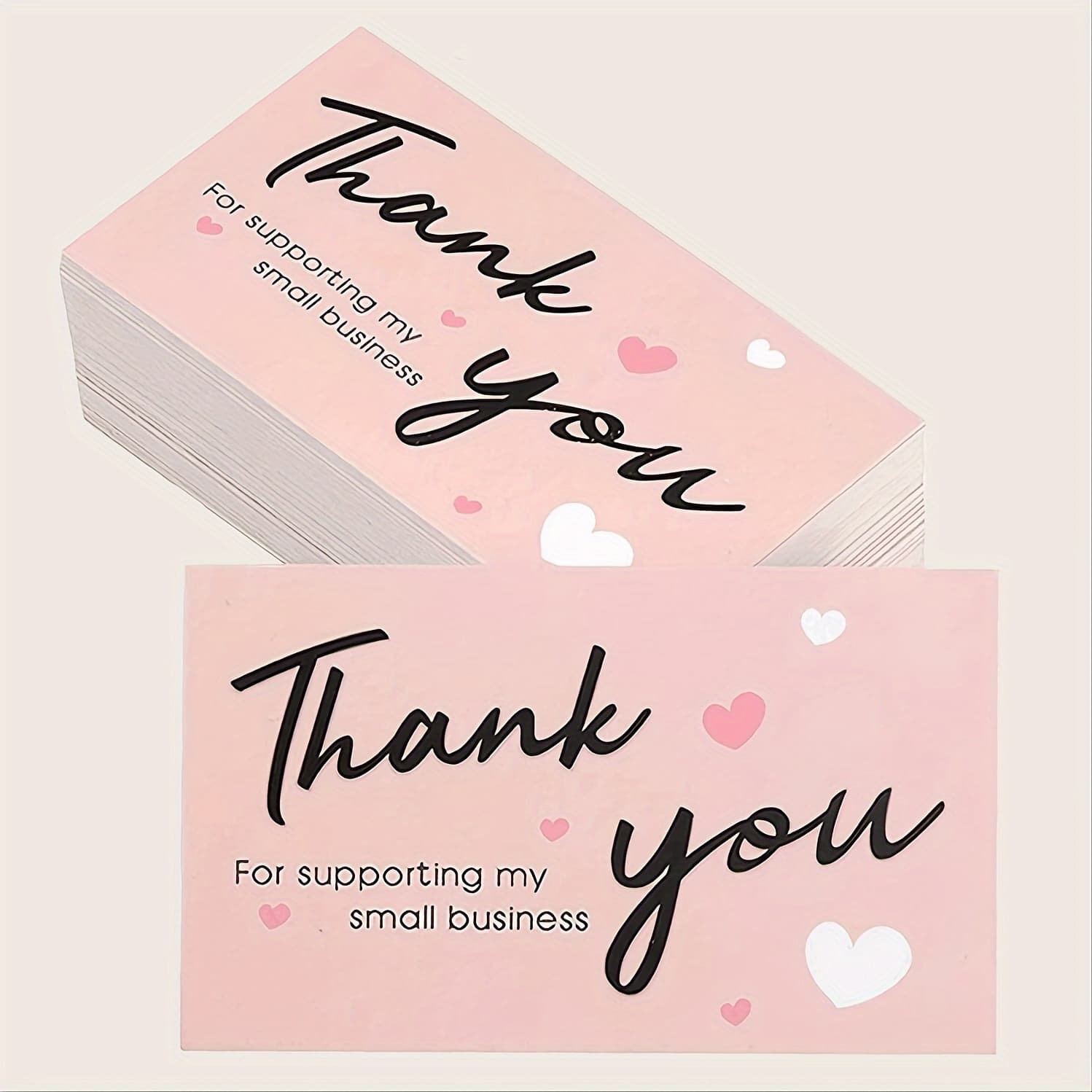 100PCS Elegant Thank You Cards, thank you for your support. My small item stickers and card gift packaging decorative stickers are perfect for customers. Thank you to our online store - Image 1