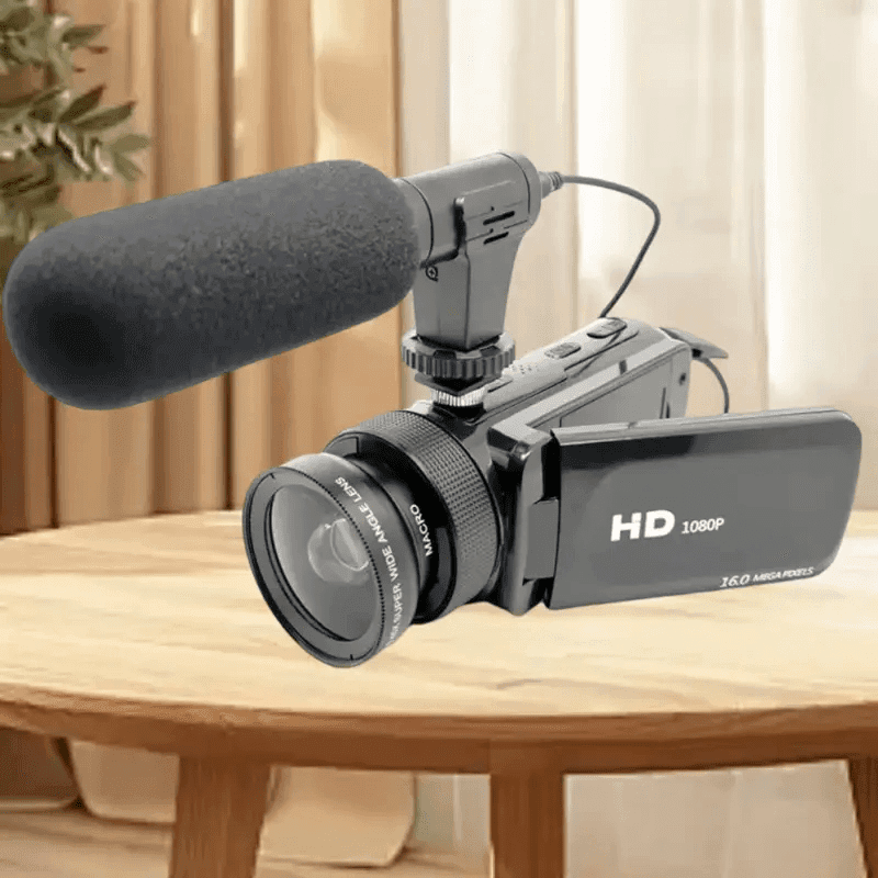 Professional 1080P HD Digital Camera with 70x Optical Zoom & 16x Digital Zoom, Large LCD Display, Built-in Microphone, CMOS Sensor, USB-Powered for Vlogging, YouTube, Streaming, Recording - Black, Professional Camera High Quality, Streaming Camera, Sleek Black Camera, Sturdy Construction - Image 1