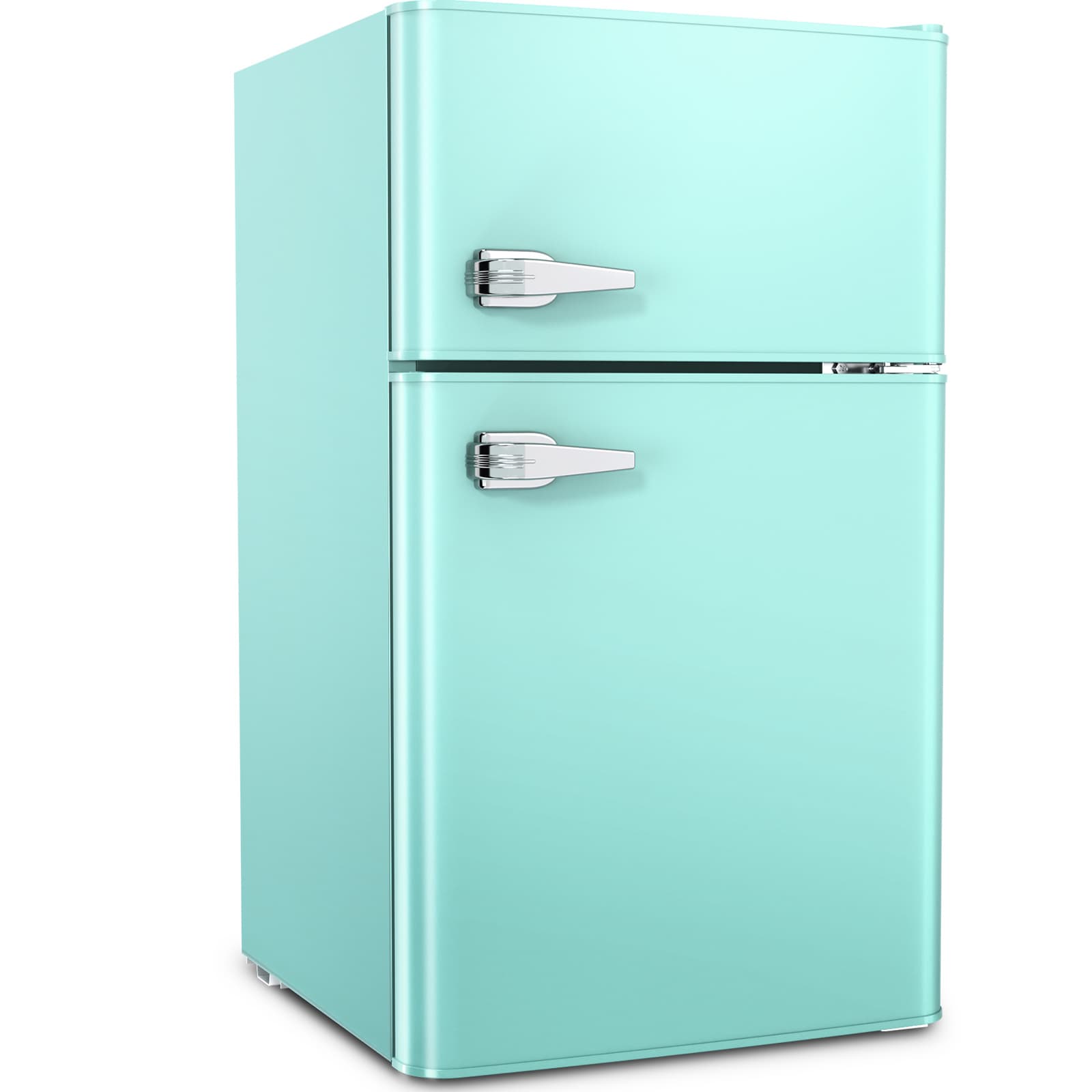 3.2 Cu.Ft Compact Mini Fridge with Freezer, 2-door Small Fridge with Adjustable Removable Shelves, Seven-speed temperature control, for Bedroom/ Office/ Dorm/ Home. - Image 1