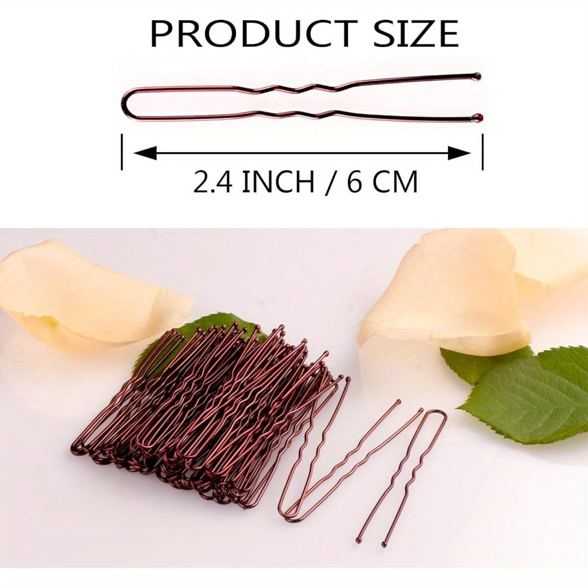 200pcs Heavy Duty Non-Slip U-Shaped Bobby Pins - Long 2.4 Inch Hair Pins for Secure Updos, Buns, French Twists, Wedding, Party, Everyday Hairstyles - Professional & Personal Use for Women, Girls, Ballet, Formal Events - Value Pack Hair Clips, Hairstyle Security, Nodrop Design - Image 1