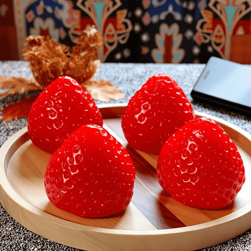 Funny Strawberry-Shaped Stress Relief Squeeze Toy - Perfect for Learning, Working, and Just Because - Ideal Birthday Gift or Party Favor for Colleagues and Friends, Available in Multiple Colors - Image 1