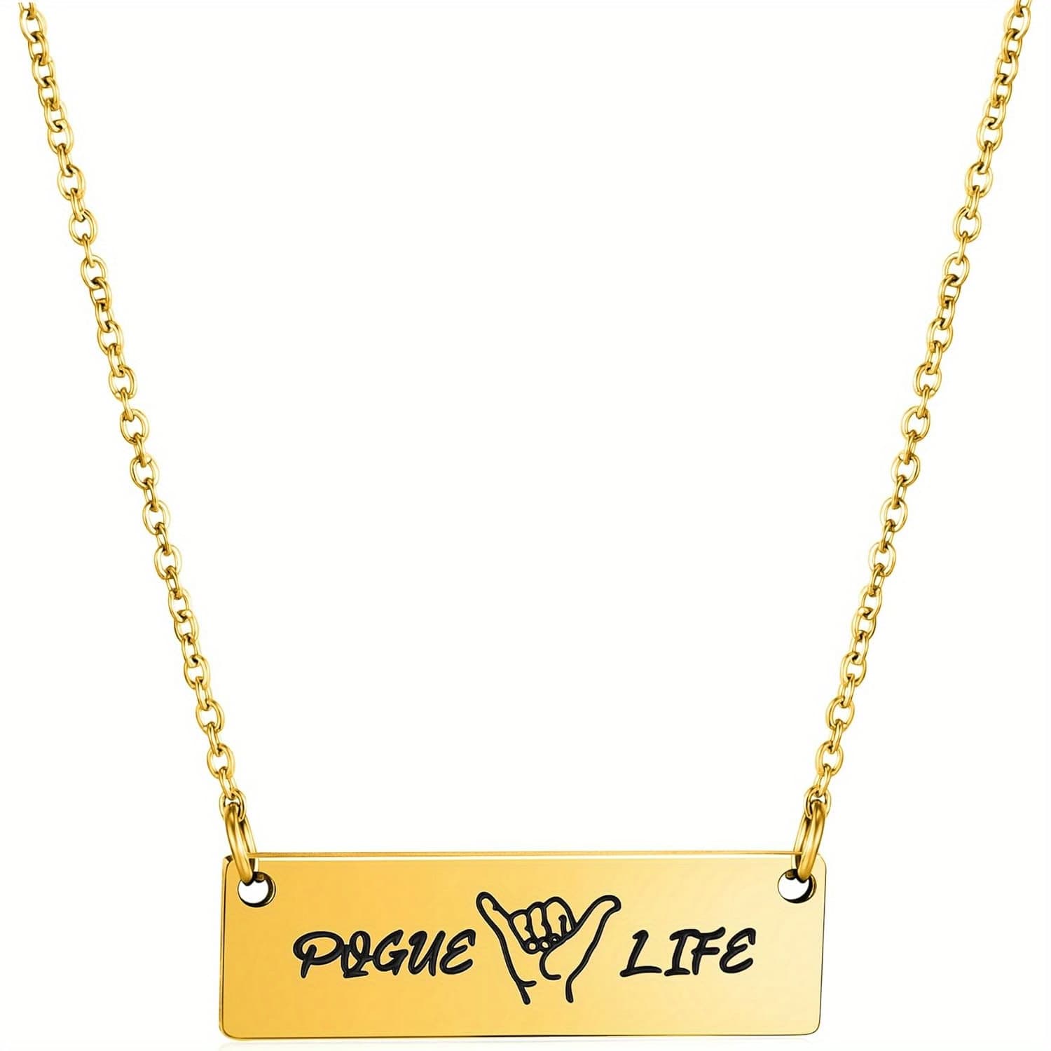 Pog Life Necklace Pendant- TV Series Inspired Outer Necklace- Female Surfing - Image 1