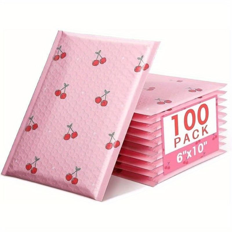 6x10 Inch Pink Poly Bubble Mailers 100 PackWaterproof Self Seal Adhesive Small Padded Mailing Envelopes Cushioning Bubble Envelopes for Shipping Mailing Small Business Packaging Bulk #0 - Image 1