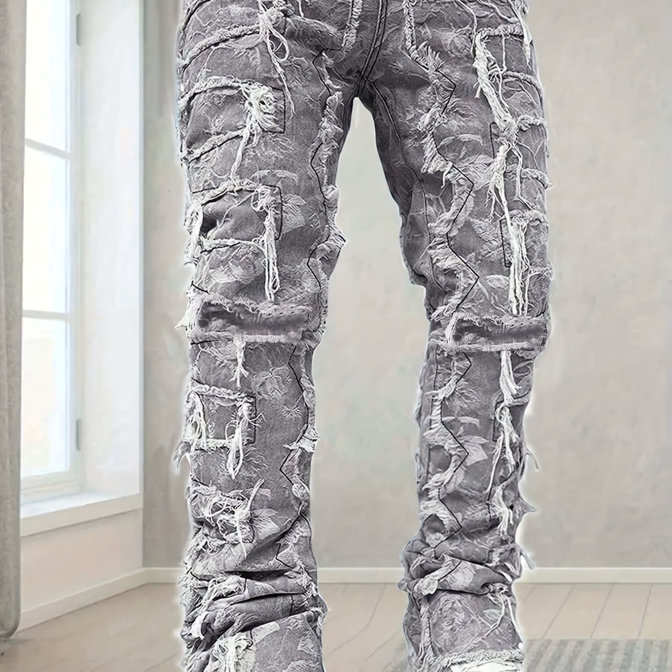 Boys' Distressed Denim Shorts - Stretch Slim Fit with Multiple Pockets, Mid-Rise Waist & Built-In Zipper | All-Season Casual Pants for Teen Boys & Youngsters (Ages 4-18), for Teenager - Image 1