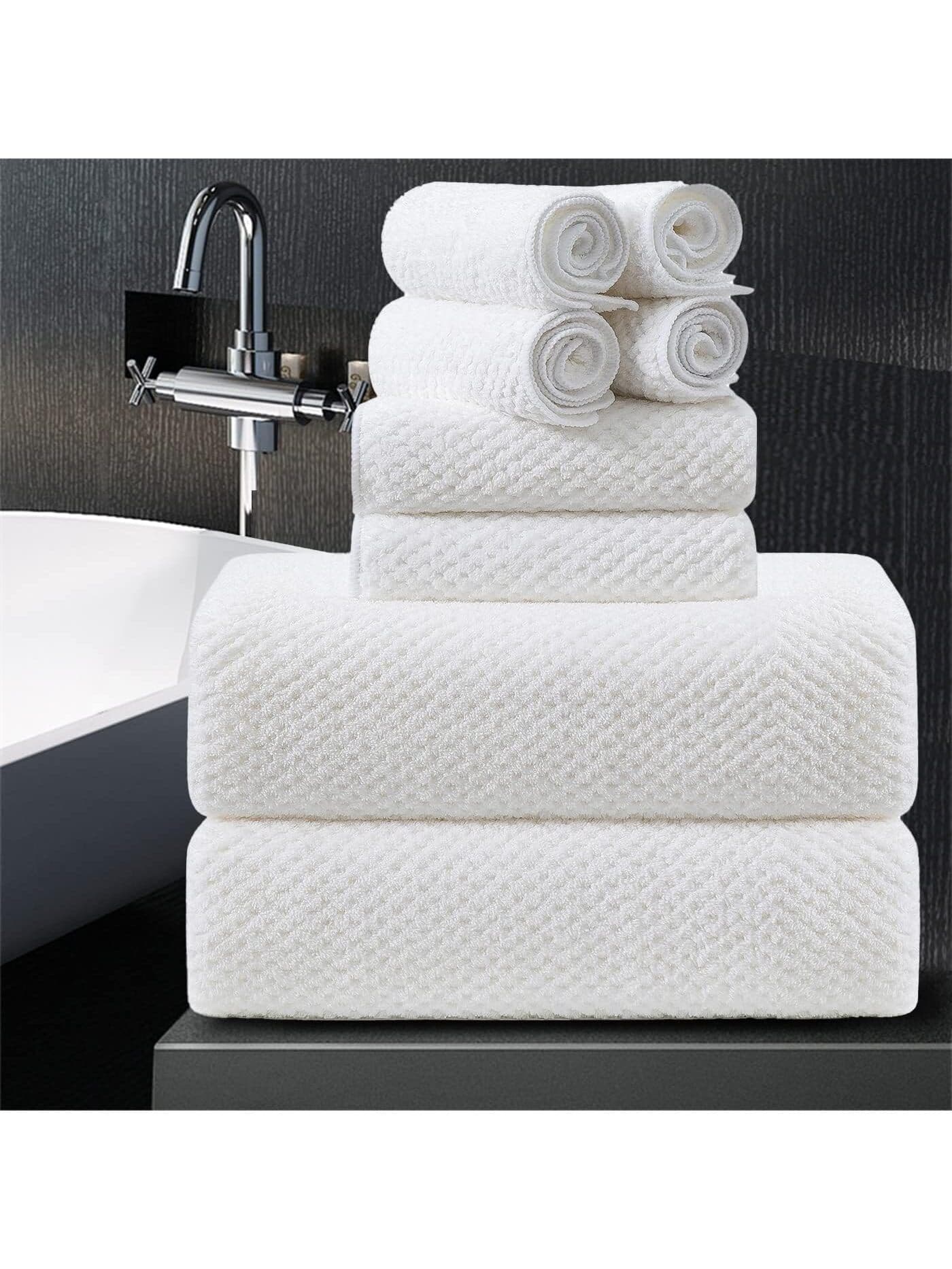 Extra Large Bath Towel Sets Of 8, 2 Oversized Large Bath Towels Sheet,2 Hand Towels And 4 Washcloths, 600GSM Ultra Soft Luxury Premium Towel Set Highly Absorbent Quick Dry Hotel Towel Collection - Image 1