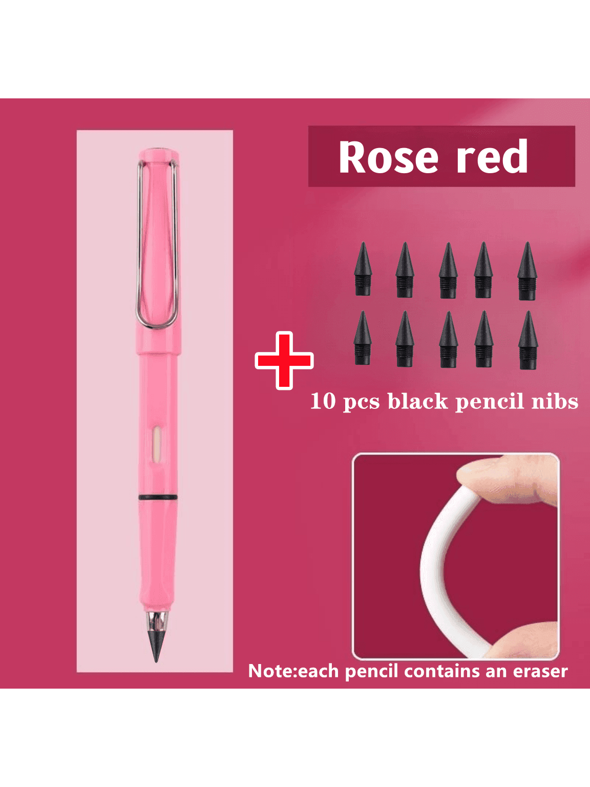 11pcs/Set, Unsharpened Endless Writing Pencil & -Perfect For Drawing, Painting & Magic Pencils For Eternal Artwork, Not Easy To Break Straight Pencil , Drawing And Writing Without Easily Breaking, Erasable Pencil - Image 1
