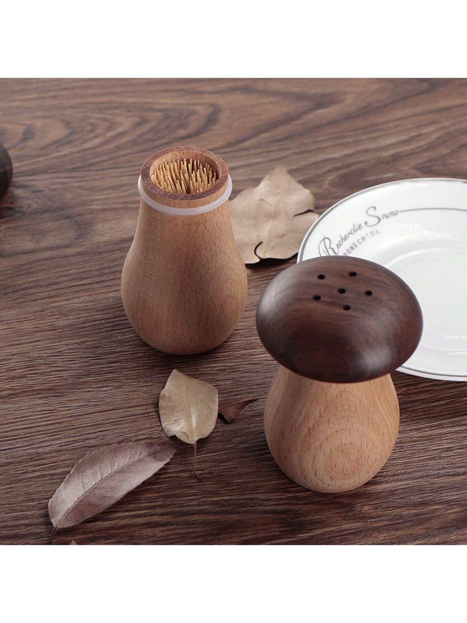 Cute Mushroom Toothpick Holder, Cactus Toothpick Holder Dispenser Suitable For Home Kitchen Table Decoration Accessories, Warm And Unique Gifts (1. Mushrooms) - Image 1