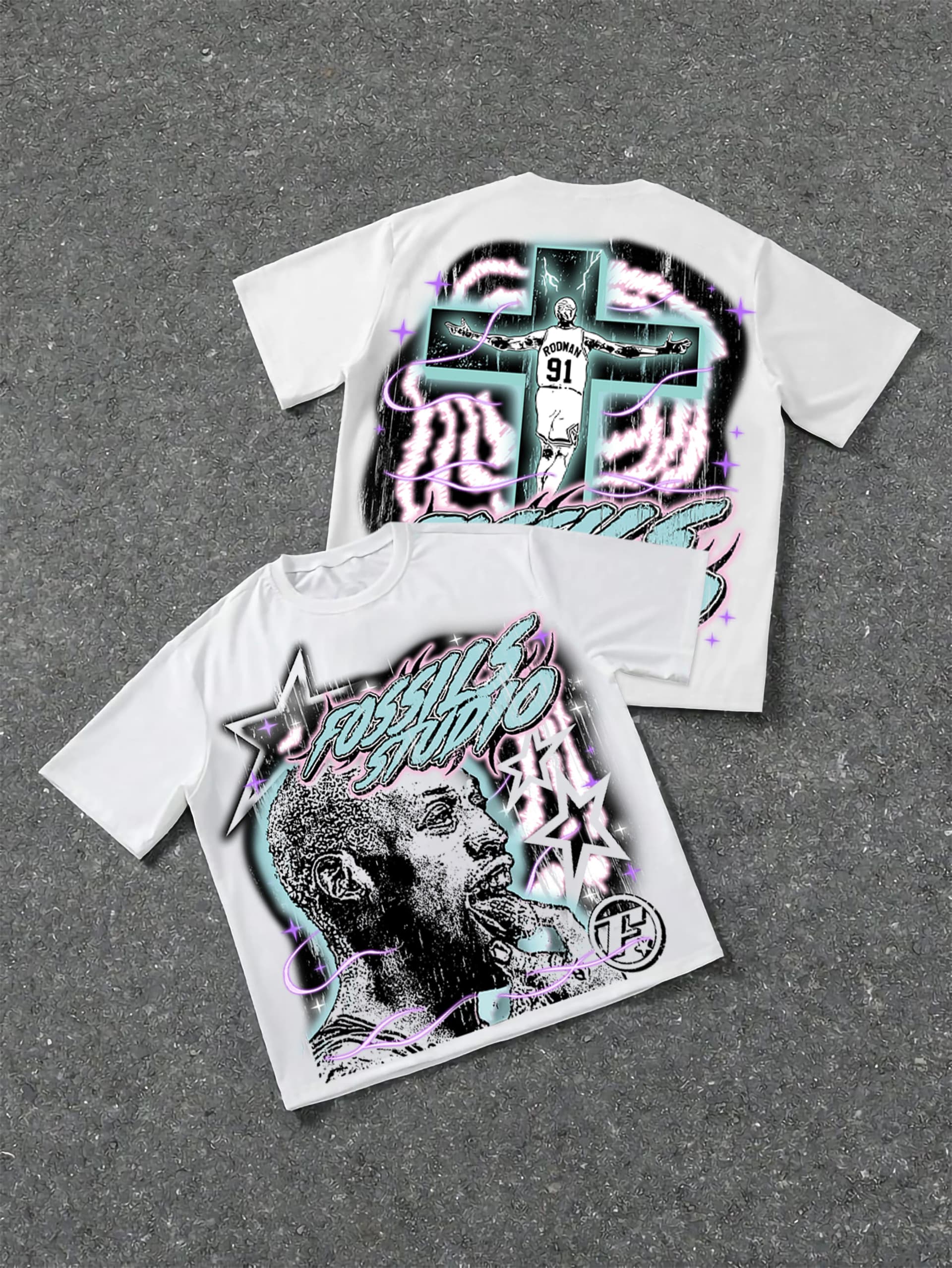 Vintage Basketball Legend Graphic Cotton White T-Shirt - Image 1