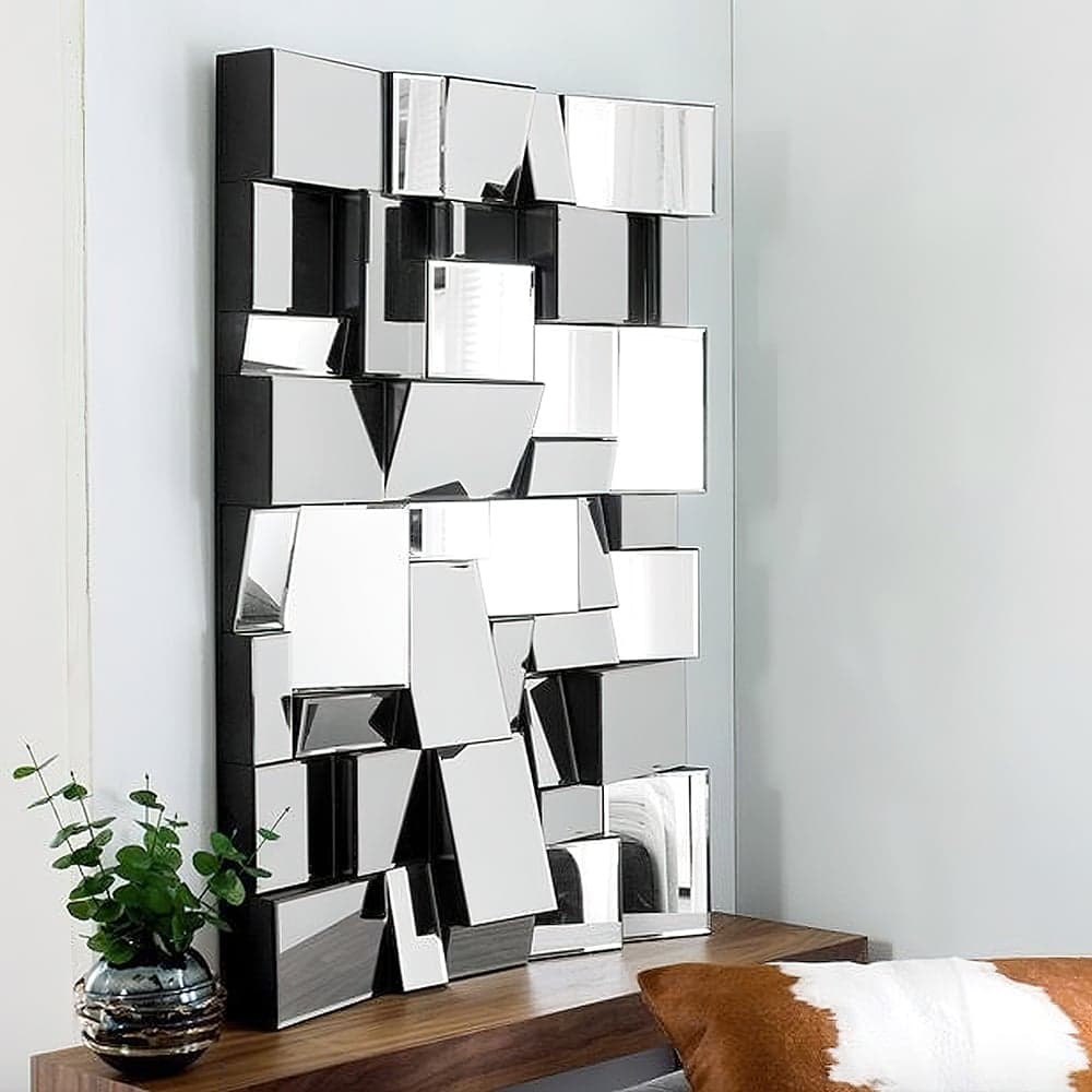 Modern Silver Rectangle Mirror from Homary