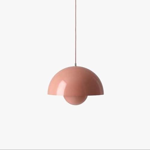 SXYSXYSXY Modern Nordic Hängelampe Nachttisch Pendelleuchte Minimalismus Esszimmerlampe Hängeleuchten Deckenleuchte E27 Für Schlafzimmer Wohnzimmer Ø23*16cm,Rosa - Image 1