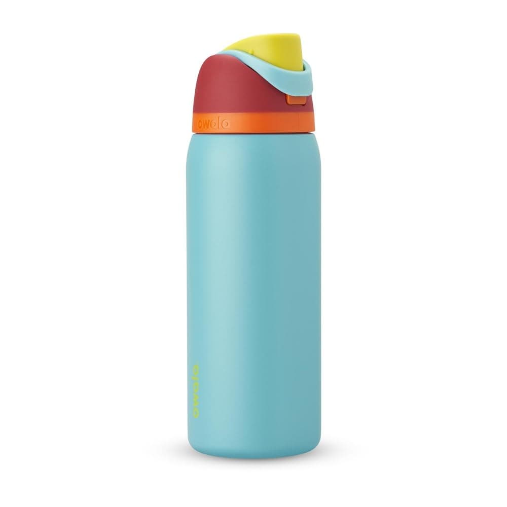 Owala FreeSip - Botella de agua aislada de acero inoxidable con popote, botella de agua deportiva sin BPA, ideal para viajes, 32 onzas, dulzura de verano - Image 1