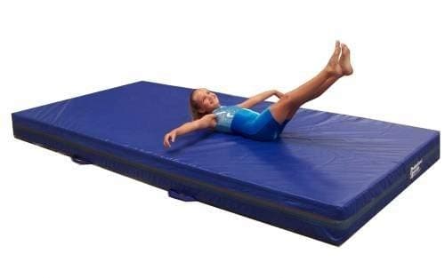 Team Sports Gymnastics 4" Skill Throw Landing Mats 4'x6', Blue Vinyl and 1.8 Density Poly-Foam - Image 1