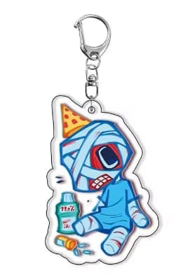 Cartoon Anime Pendant Keychains Holder Car Key Ring Mobile Phone Bag Hanging Cute Kawaii Chibi Horror Mouthwashing Game (Curly/Style 2) - Image 1