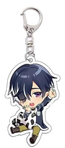 Cartoon Anime Pendant Keychains Holder Car Key Ring Mobile Phone Bag Hanging Cute Kawaii Chibi Obey Me! (Belphegor/Style 1) - Image 1