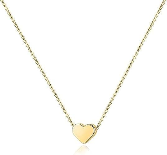 SARIKA_ENTERPRISE- 14K Gold Plated Diamond Heart Pendant Necklace for Women | Dainty Love Charm Necklace | Cute Romantic Jewelry Gift for Her - Image 1