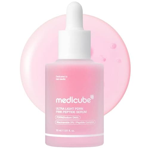 medicube PDRN Pink Peptide Serum with Salmon DNA | Ultra Light Hydrating Serum with Hyaluronic Acid | Fast-Absorbing Glow Care for Skin Clarity | Korean Skincare, 1.01 fl. Oz - Image 1